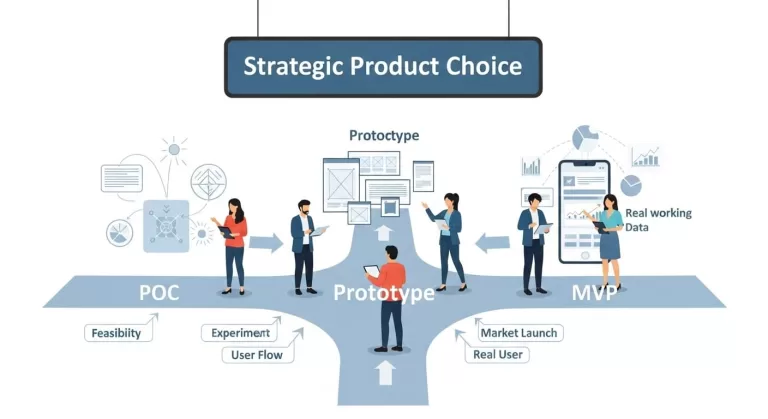 Startegic Product Choice between POC, Prototype & MVP