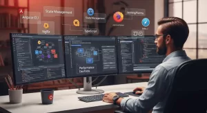 Developer monitoring application performance dashboards