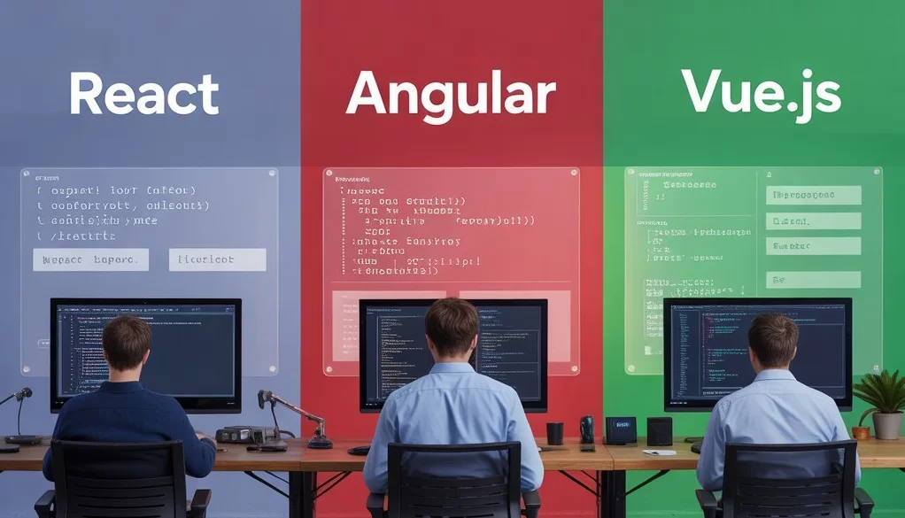 React vs Angular vs Vue JS - Top JavaScript Frameworks in 2025